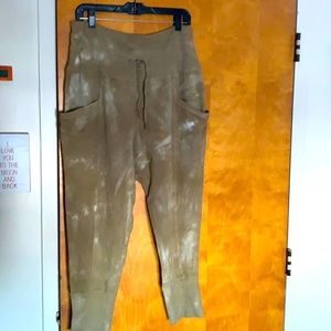 , Olive tie dye sweat pants, very stylish. Like new. Great sweat so comfy.